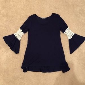 Altar’d State Navy Flare Sleeve Top